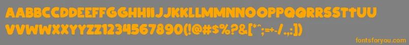 Cipitillo-Schriftart – Orangefarbene Schriften auf grauem Hintergrund