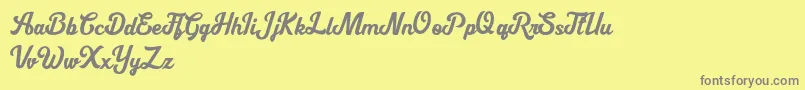Cipthayasa DEMO-Schriftart – Graue Schriften auf gelbem Hintergrund