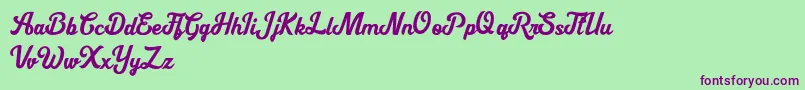 Cipthayasa DEMO Font – Purple Fonts on Green Background