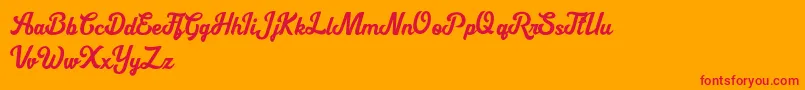 Cipthayasa DEMO Font – Red Fonts on Orange Background