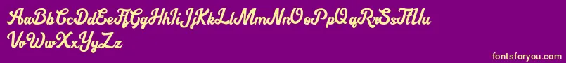 Cipthayasa DEMO Font – Yellow Fonts on Purple Background