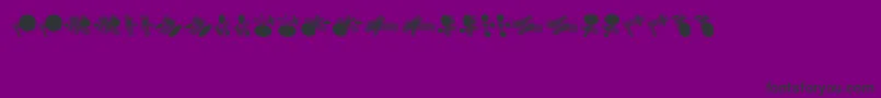 Шрифт CircleandLine – чёрные шрифты на фиолетовом фоне