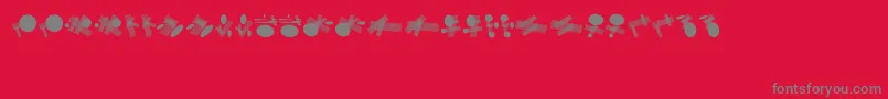 CircleandLine Font – Gray Fonts on Red Background