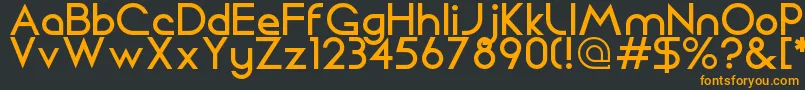 Circo-Schriftart – Orangefarbene Schriften auf schwarzem Hintergrund