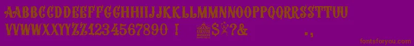 Circus Manerus Font – Brown Fonts on Purple Background