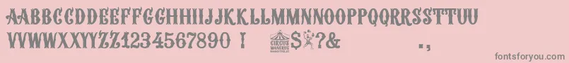 Шрифт Circus Manerus – серые шрифты на розовом фоне