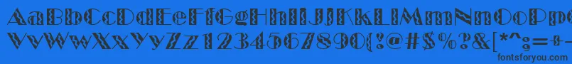フォントCircus – 黒い文字の青い背景