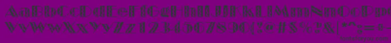 フォントCircus – 紫の背景に黒い文字