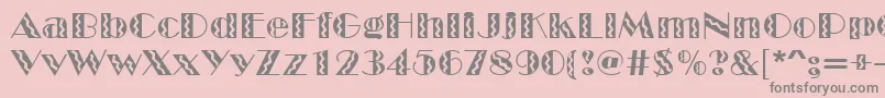 フォントCircus – ピンクの背景に灰色の文字