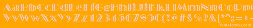 Circus Font – Pink Fonts on Orange Background