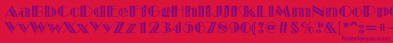 Circus Font – Purple Fonts on Red Background