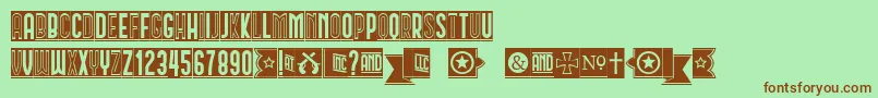 Circusant Font – Brown Fonts on Green Background