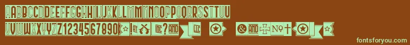 Circusant Font – Green Fonts on Brown Background