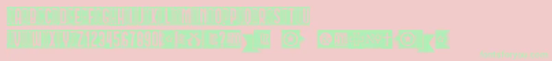 Circusant Font – Green Fonts on Pink Background