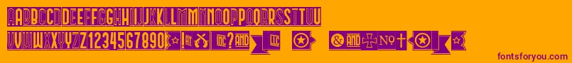 Circusant Font – Purple Fonts on Orange Background