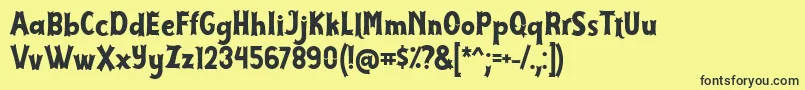 Cirquesa Font by Keitzo 7NTypes Font – Black Fonts on Yellow Background