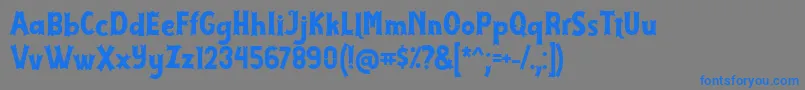 Fonte Cirquesa Font by Keitzo 7NTypes – fontes azuis em um fundo cinza