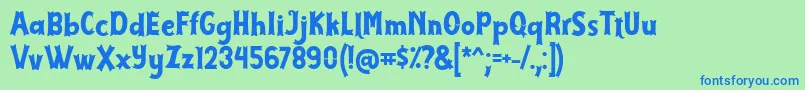 Cirquesa Font by Keitzo 7NTypes Font – Blue Fonts on Green Background