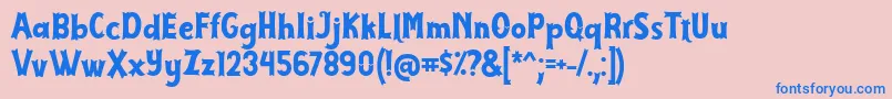 Cirquesa Font by Keitzo 7NTypes Font – Blue Fonts on Pink Background