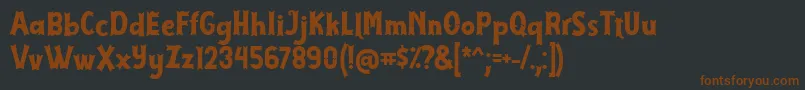 Cirquesa Font by Keitzo 7NTypes Font – Brown Fonts on Black Background