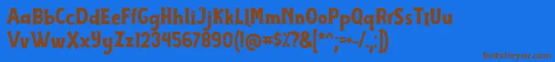 Fonte Cirquesa Font by Keitzo 7NTypes – fontes marrons em um fundo azul