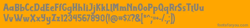 Cirquesa Font by Keitzo 7NTypes Font – Gray Fonts on Orange Background