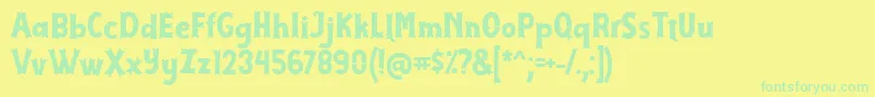 Cirquesa Font by Keitzo 7NTypes Font – Green Fonts on Yellow Background