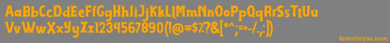 Czcionka Cirquesa Font by Keitzo 7NTypes – pomarańczowe czcionki na szarym tle
