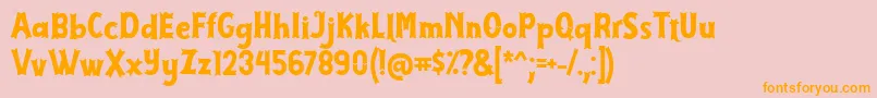 Cirquesa Font by Keitzo 7NTypes Font – Orange Fonts on Pink Background