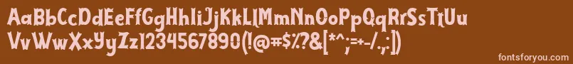 Cirquesa Font by Keitzo 7NTypes Font – Pink Fonts on Brown Background