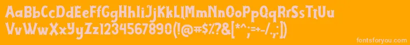 Шрифт Cirquesa Font by Keitzo 7NTypes – розовые шрифты на оранжевом фоне