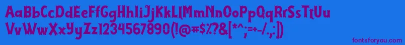 Czcionka Cirquesa Font by Keitzo 7NTypes – fioletowe czcionki na niebieskim tle