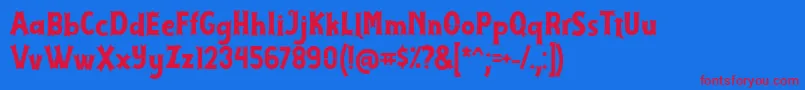 Cirquesa Font by Keitzo 7NTypes Font – Red Fonts on Blue Background