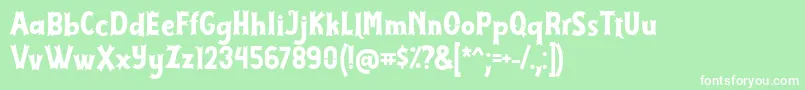 Cirquesa Font by Keitzo 7NTypes Font – White Fonts on Green Background