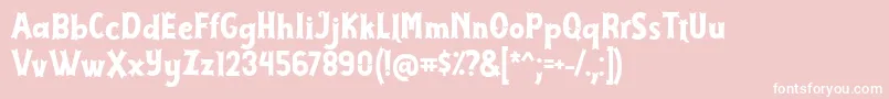 Cirquesa Font by Keitzo 7NTypes Font – White Fonts on Pink Background