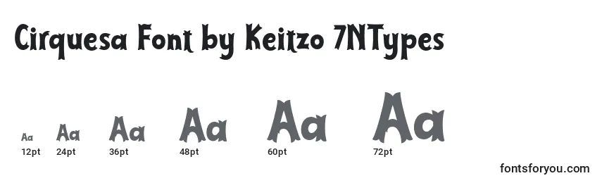 Rozmiary czcionki Cirquesa Font by Keitzo 7NTypes
