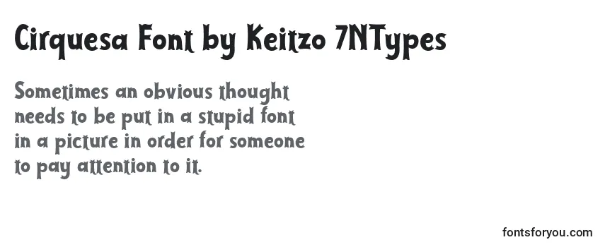 Überblick über die Schriftart Cirquesa Font by Keitzo 7NTypes