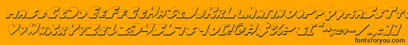 フォントBalAstaral3DItalic – 黒い文字のオレンジの背景