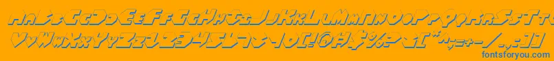 BalAstaral3DItalic Font – Blue Fonts on Orange Background
