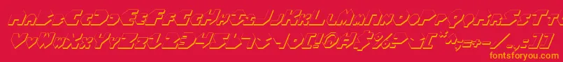 フォントBalAstaral3DItalic – 赤い背景にオレンジの文字