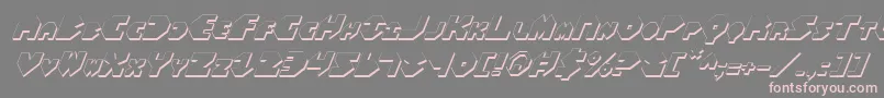 フォントBalAstaral3DItalic – 灰色の背景にピンクのフォント