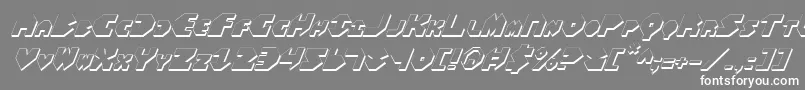 BalAstaral3DItalic Font – White Fonts on Gray Background