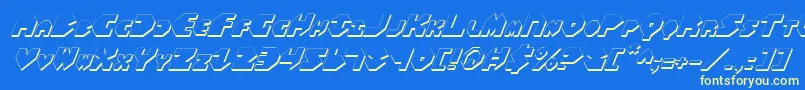 フォントBalAstaral3DItalic – 黄色の文字、青い背景