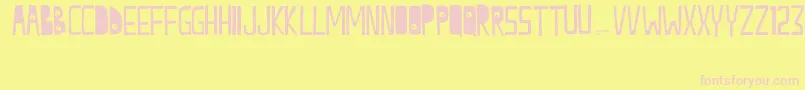 CITRUS7 eric wiryanata 2008 Font – Pink Fonts on Yellow Background