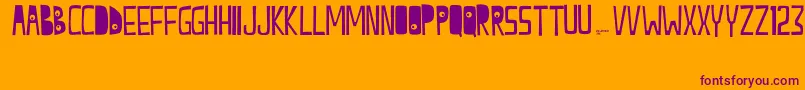 CITRUS7 eric wiryanata 2008 Font – Purple Fonts on Orange Background