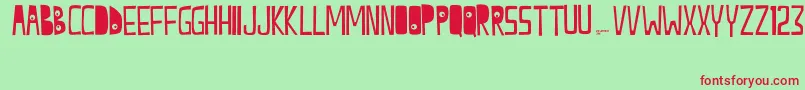 CITRUS7 eric wiryanata 2008 Font – Red Fonts on Green Background
