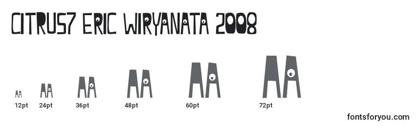 Größen der Schriftart CITRUS7 eric wiryanata 2008
