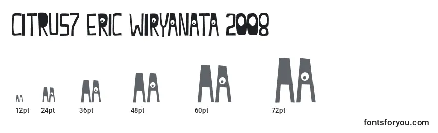 Размеры шрифта CITRUS7 eric wiryanata 2008