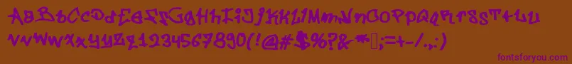 CITY LIFE Font – Purple Fonts on Brown Background