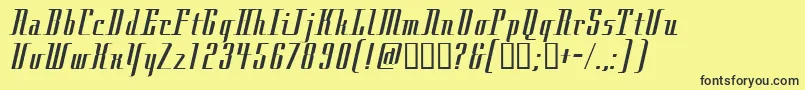 CITY Font – Black Fonts on Yellow Background